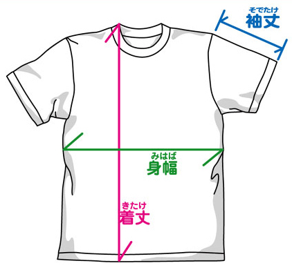 Tシャツサイズ表 5942モデル